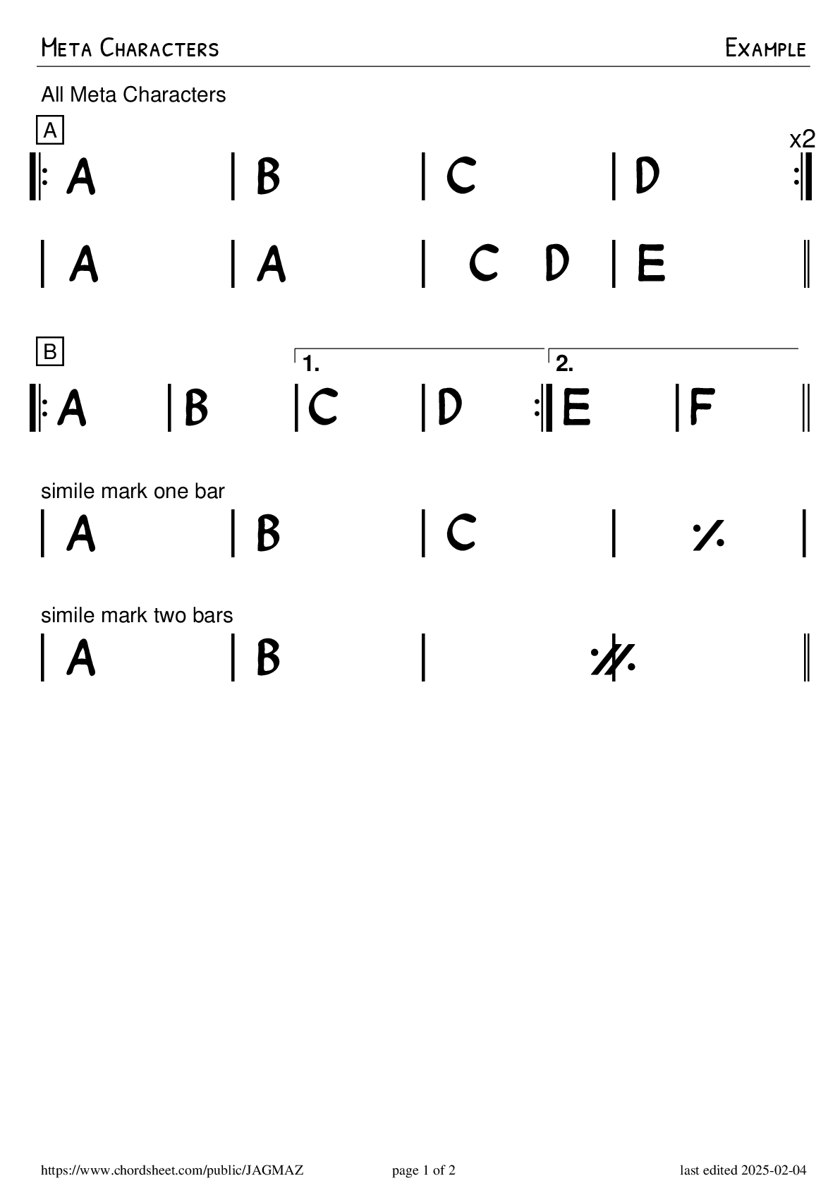 Example: Meta Characters