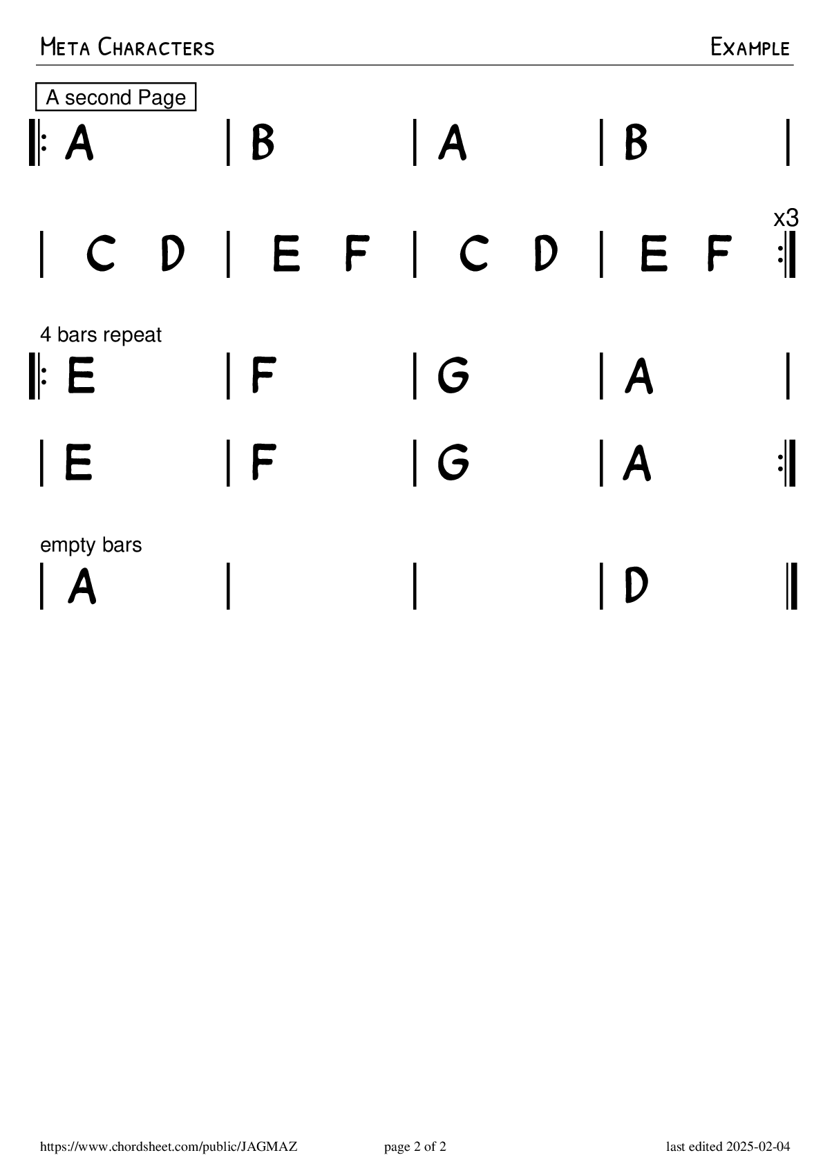 Example: Meta Characters